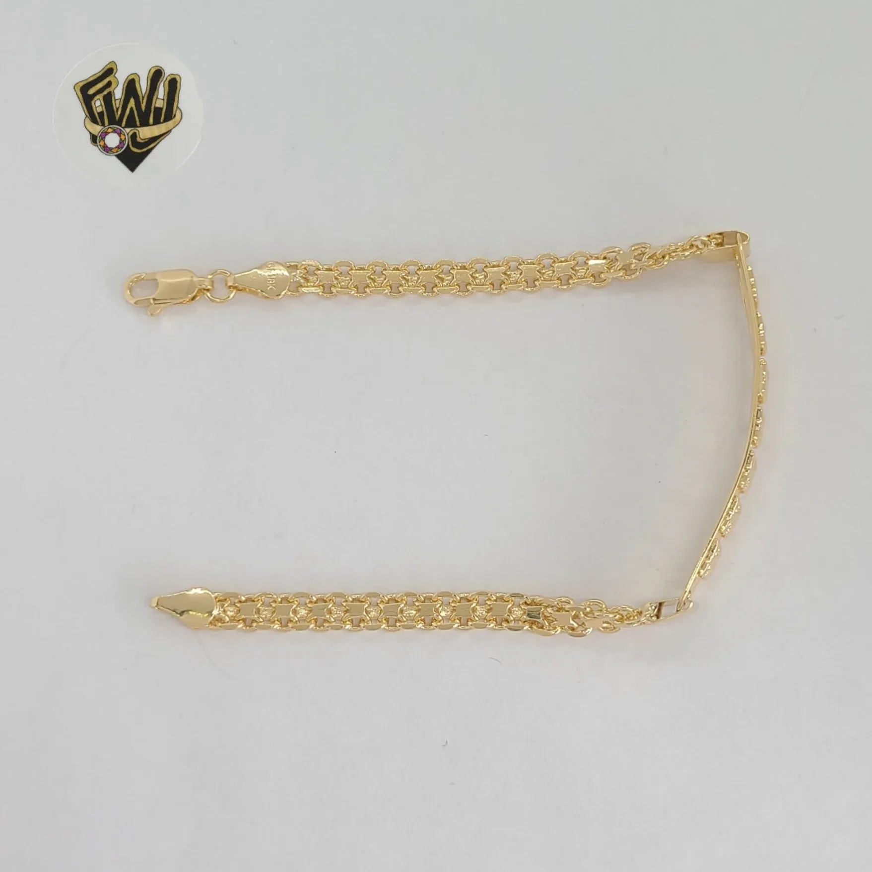 (1-0529) Gold Laminate - 5mm Bismark Link Owl Bracelet - 8 - BGF