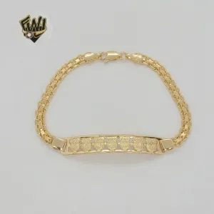 (1-0529) Gold Laminate - 5mm Bismark Link Owl Bracelet - 8 - BGF