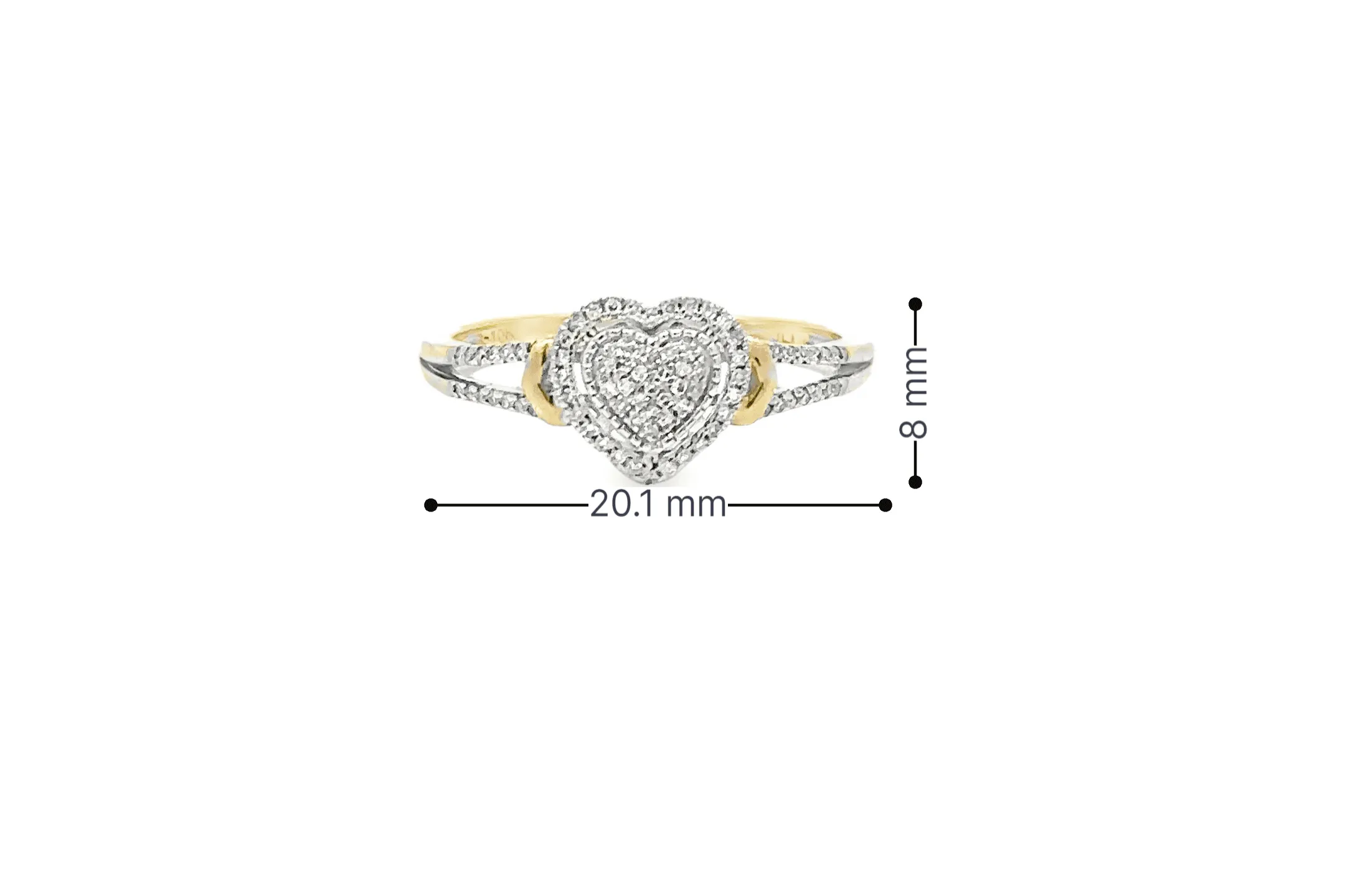 10K Gold 0.17 CTW Diamond Ring