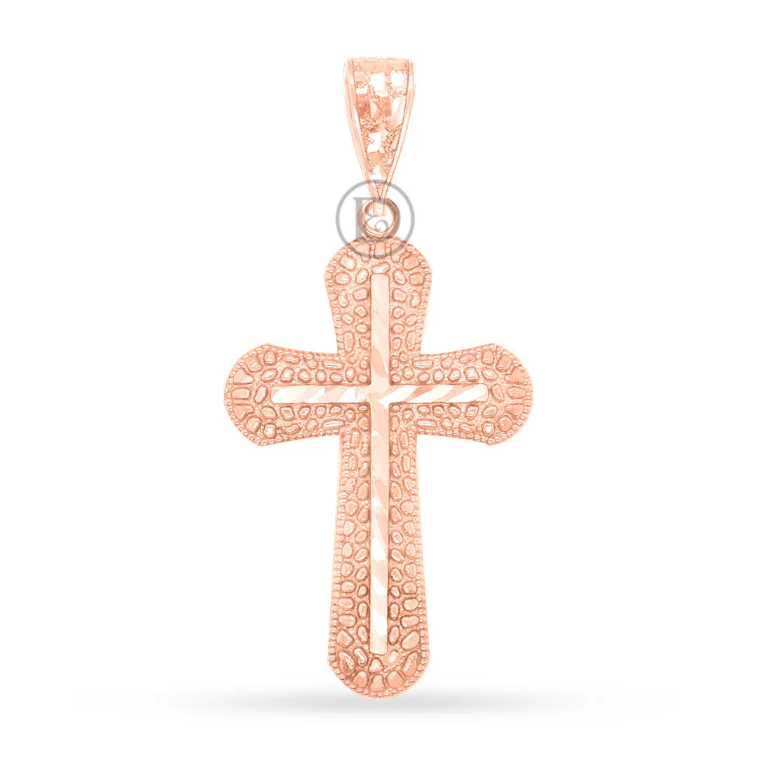 10k yellow gold cross pendant