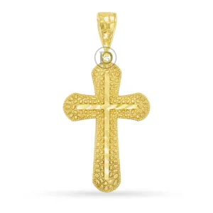 10k yellow gold cross pendant