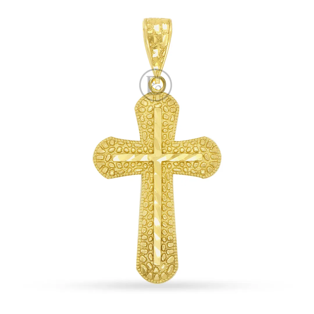 10k yellow gold cross pendant