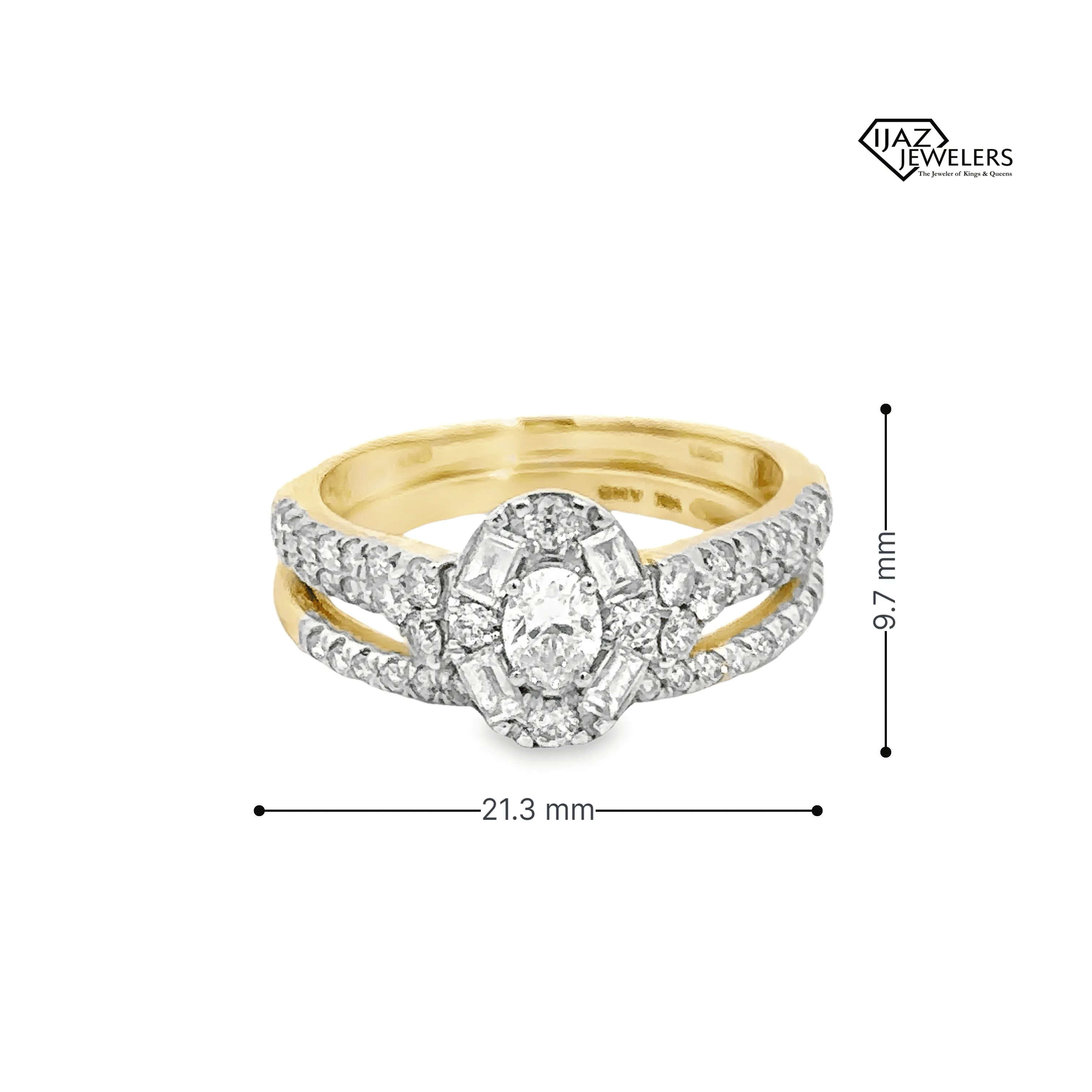 14K Gold 1.00 CTW Diamond Ladies Wedding Set