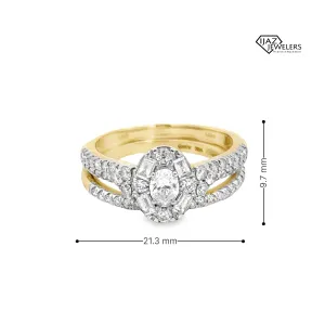 14K Gold 1.00 CTW Diamond Ladies Wedding Set