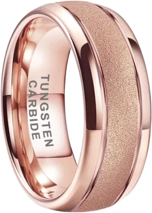 6mm 8mm Black/Gold/Rose Gold/White Tungsten Rings for Men Women Fashion Engagement Wedding Bands Sandblasted Finish I Love You Engraved Comfort Fit
