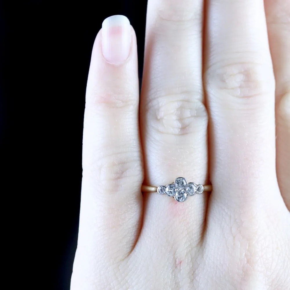 Antique Victorian Diamond Cluster Engagement Ring