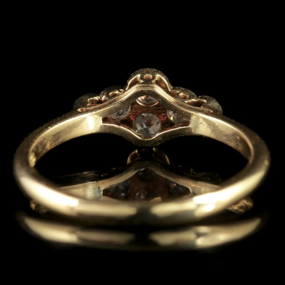 Antique Victorian Diamond Cluster Engagement Ring