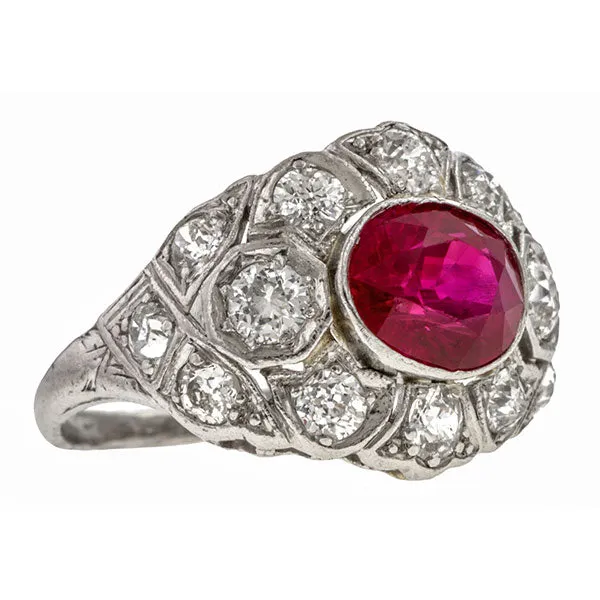 Art Deco Ruby & Diamond Ring