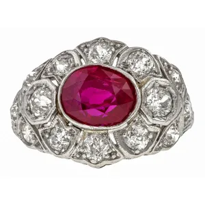 Art Deco Ruby & Diamond Ring
