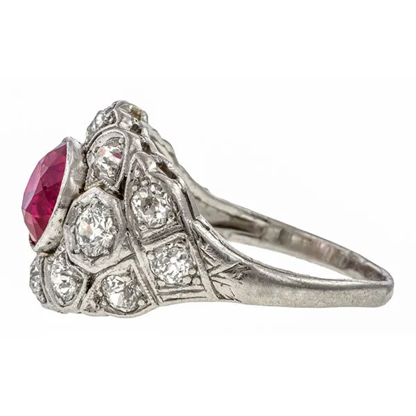 Art Deco Ruby & Diamond Ring
