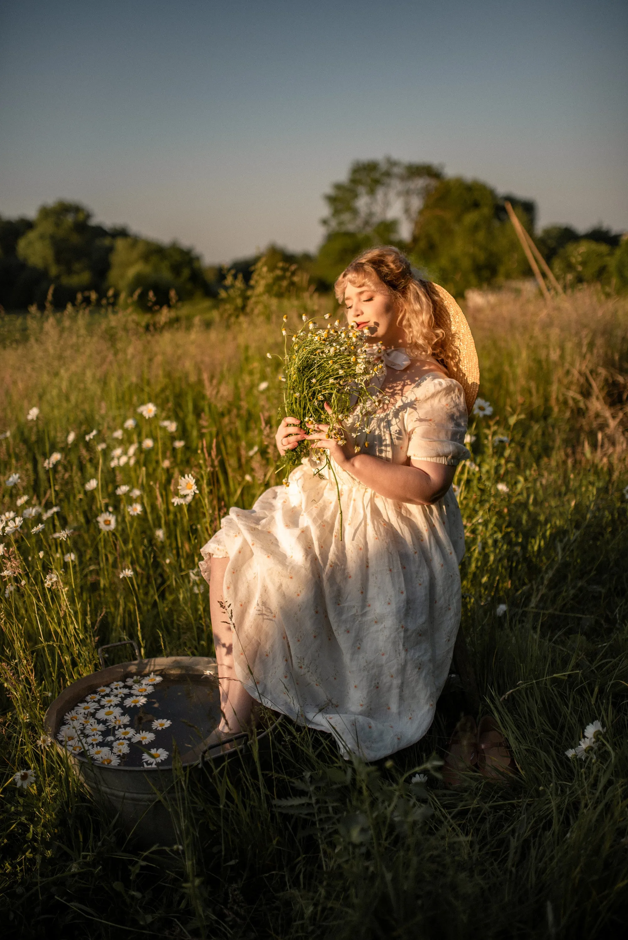 BERGAMOTE 20 |Floral Linen Dress