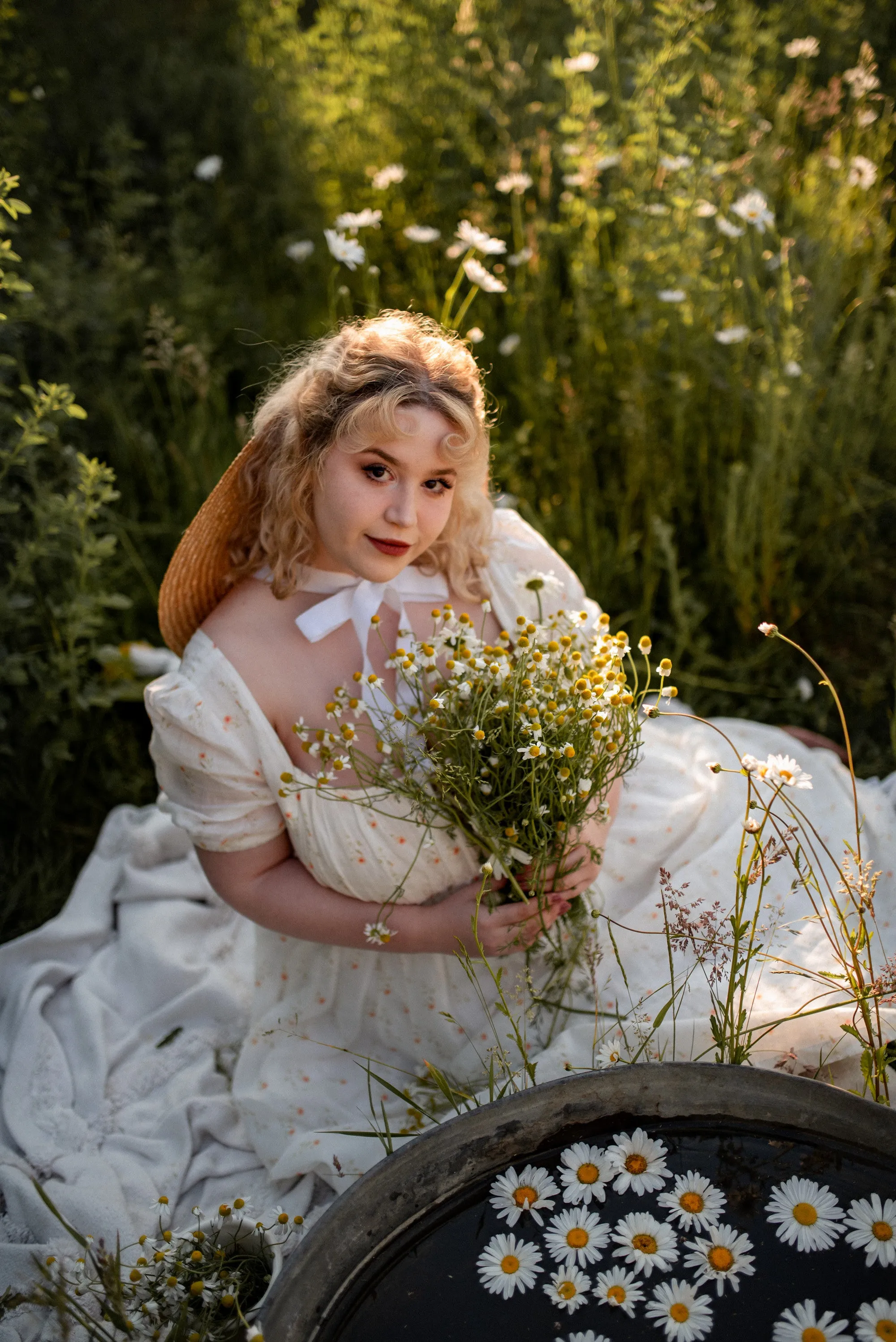 BERGAMOTE 20 |Floral Linen Dress