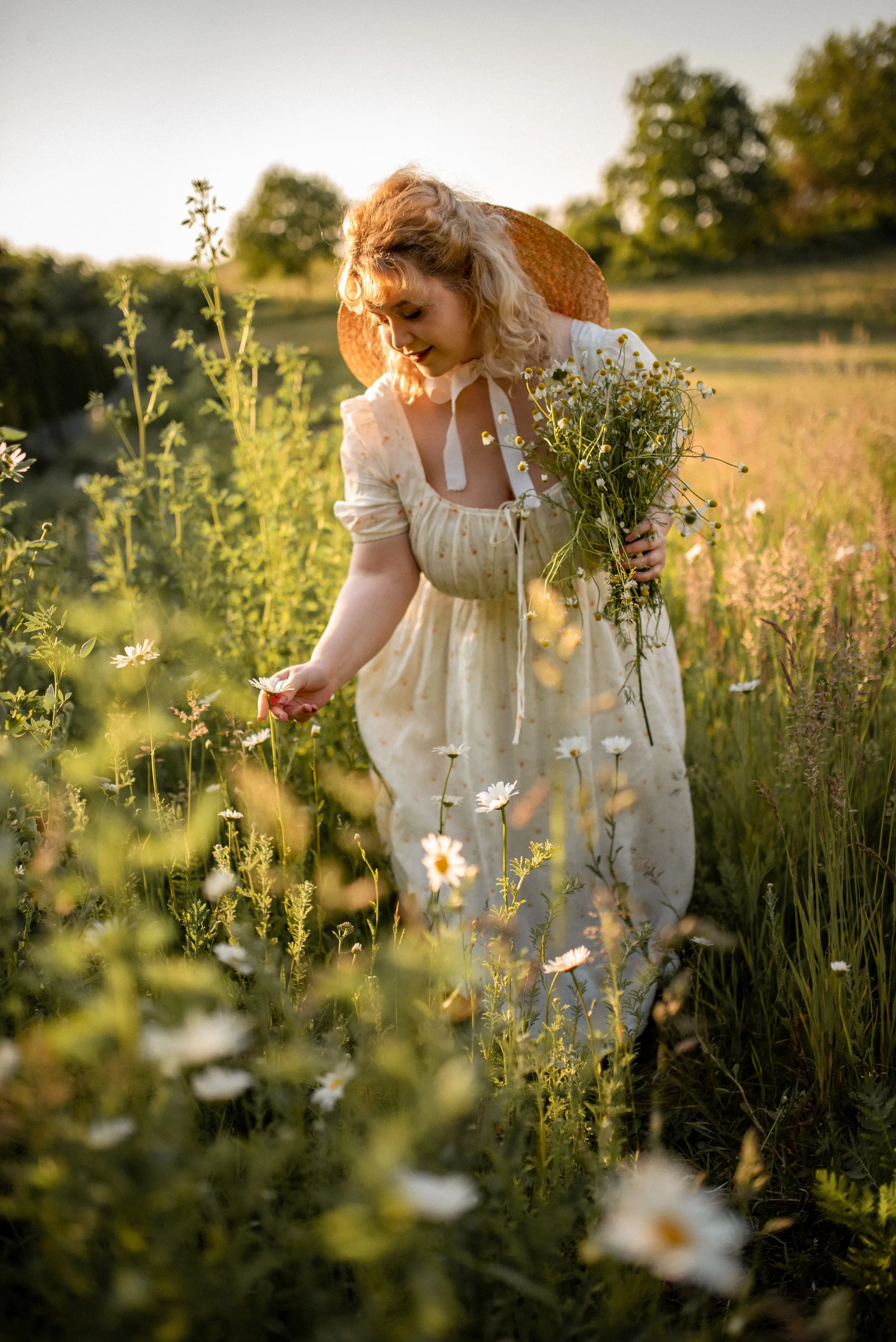 BERGAMOTE 20 |Floral Linen Dress