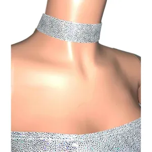 Holographic Silver Choker
