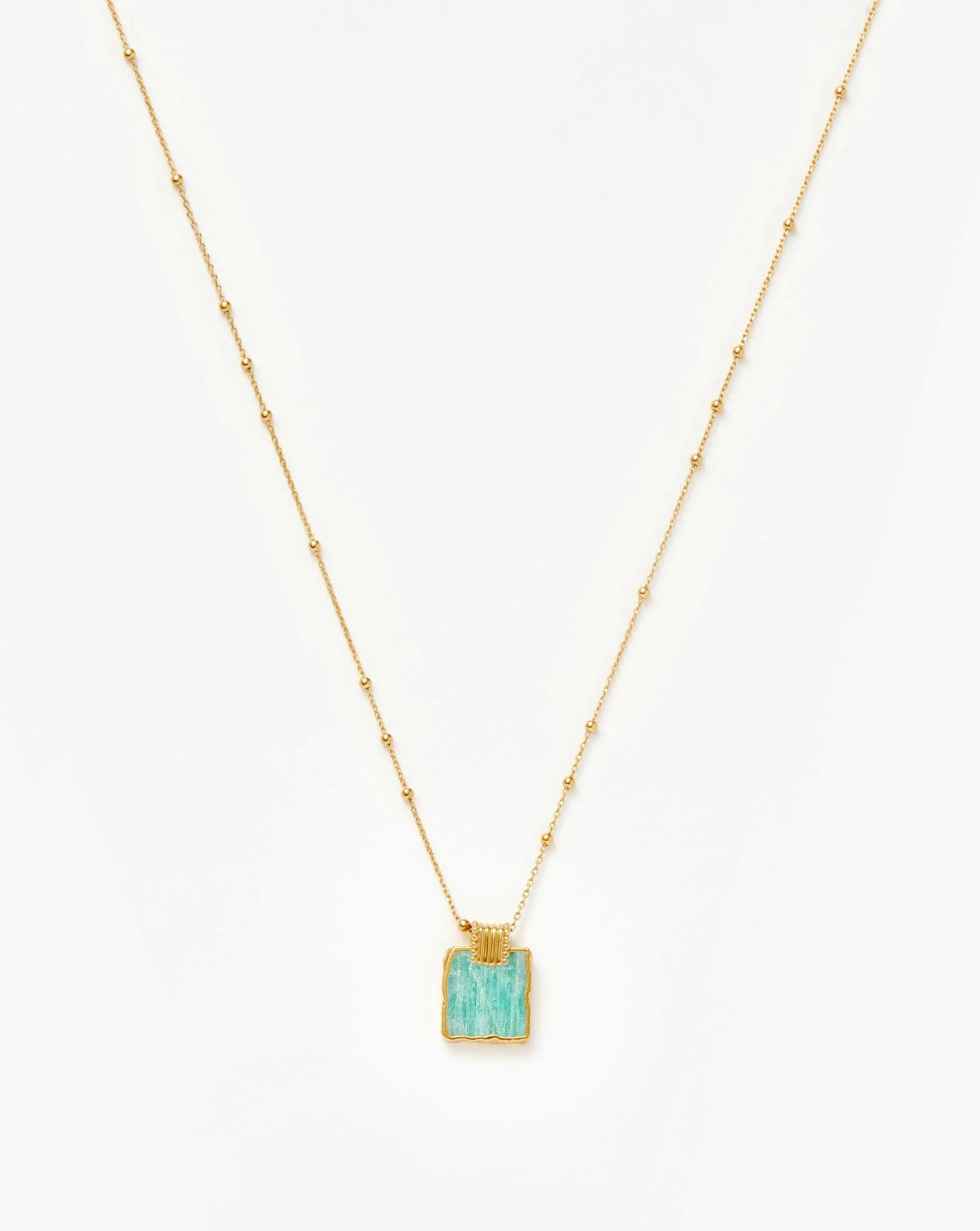Lena Charm Necklace | 18ct Gold Plated Vermeil/Amazonite