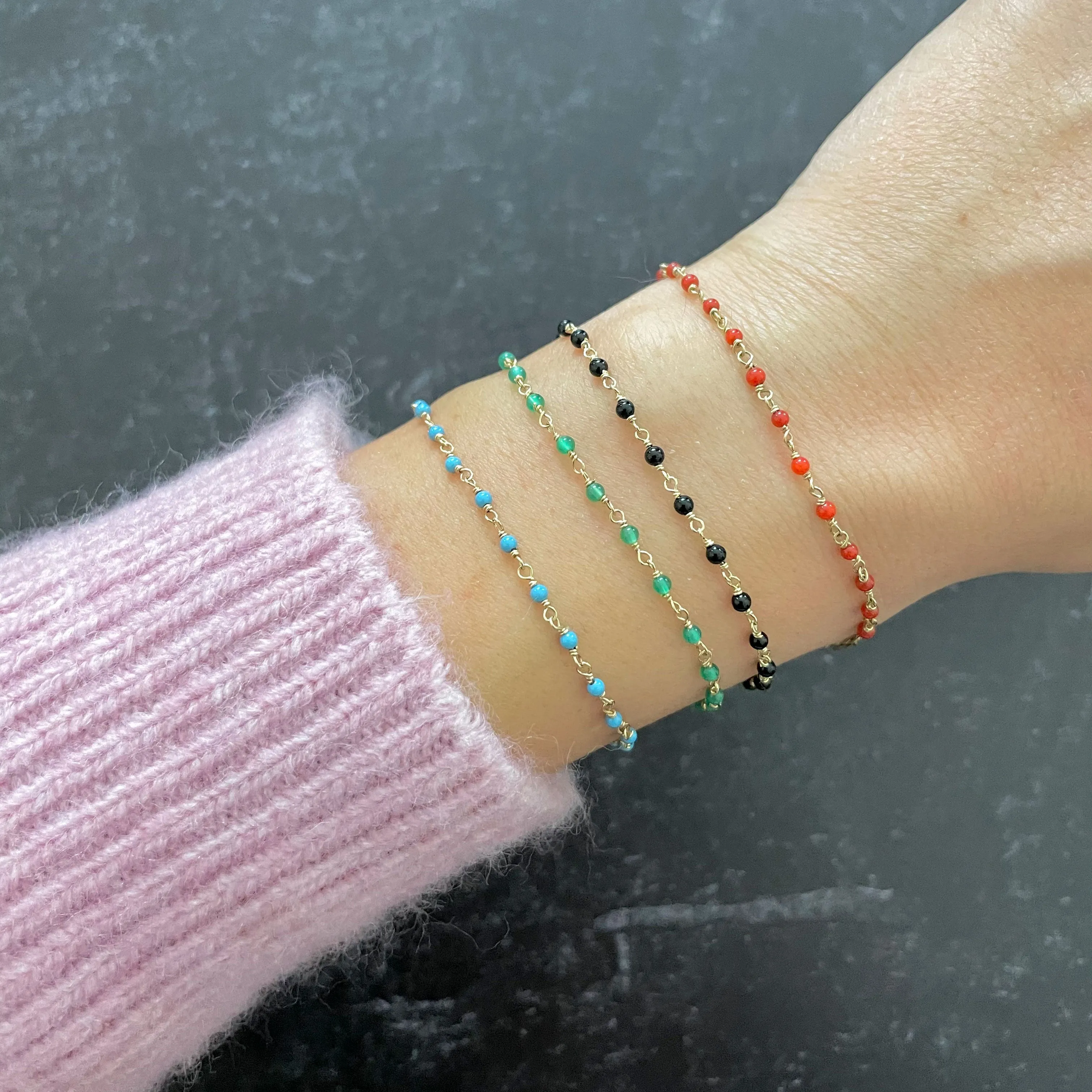 Onyx Bead Bracelet