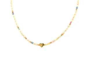 PASTEL PEARL CHOKER NECKLACE