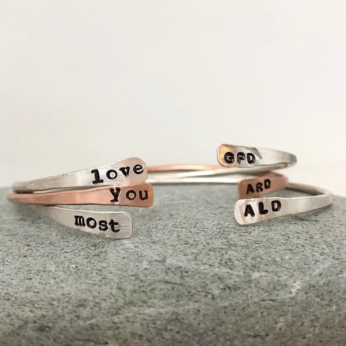 Personalized Open Thin Cuffs