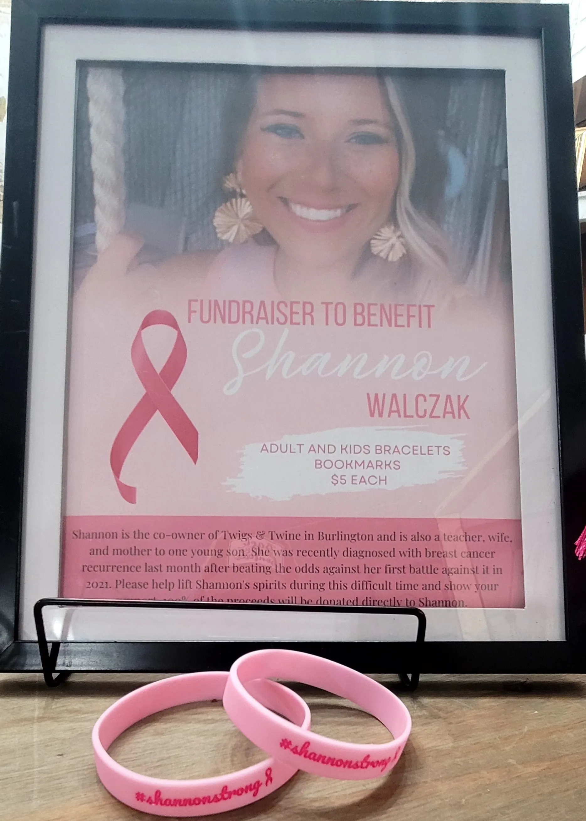 Pink Breast Cancer Awareness Bracelet To Benefit Shannon Walczak