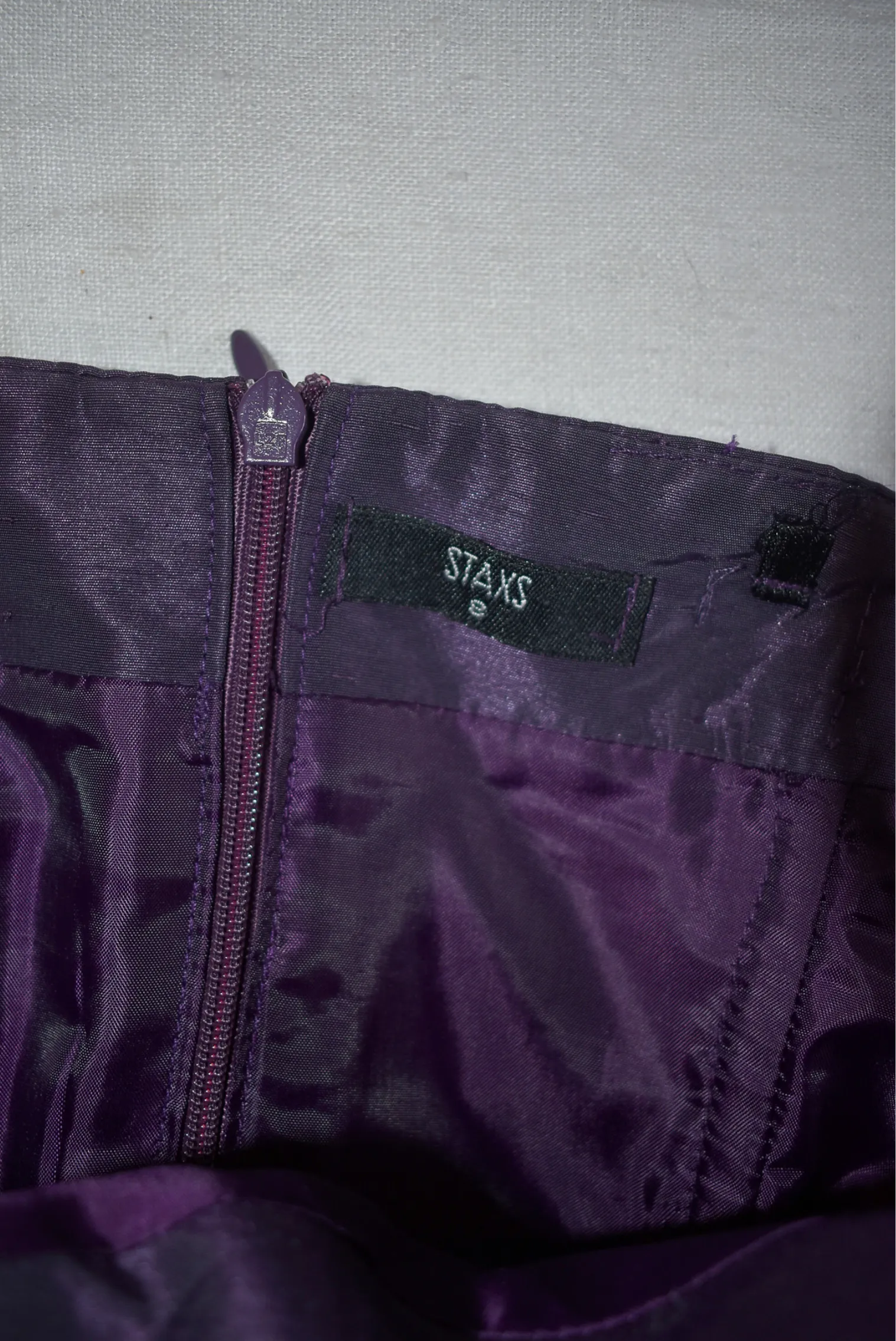 STAXS NZ made purple mini dress, 8