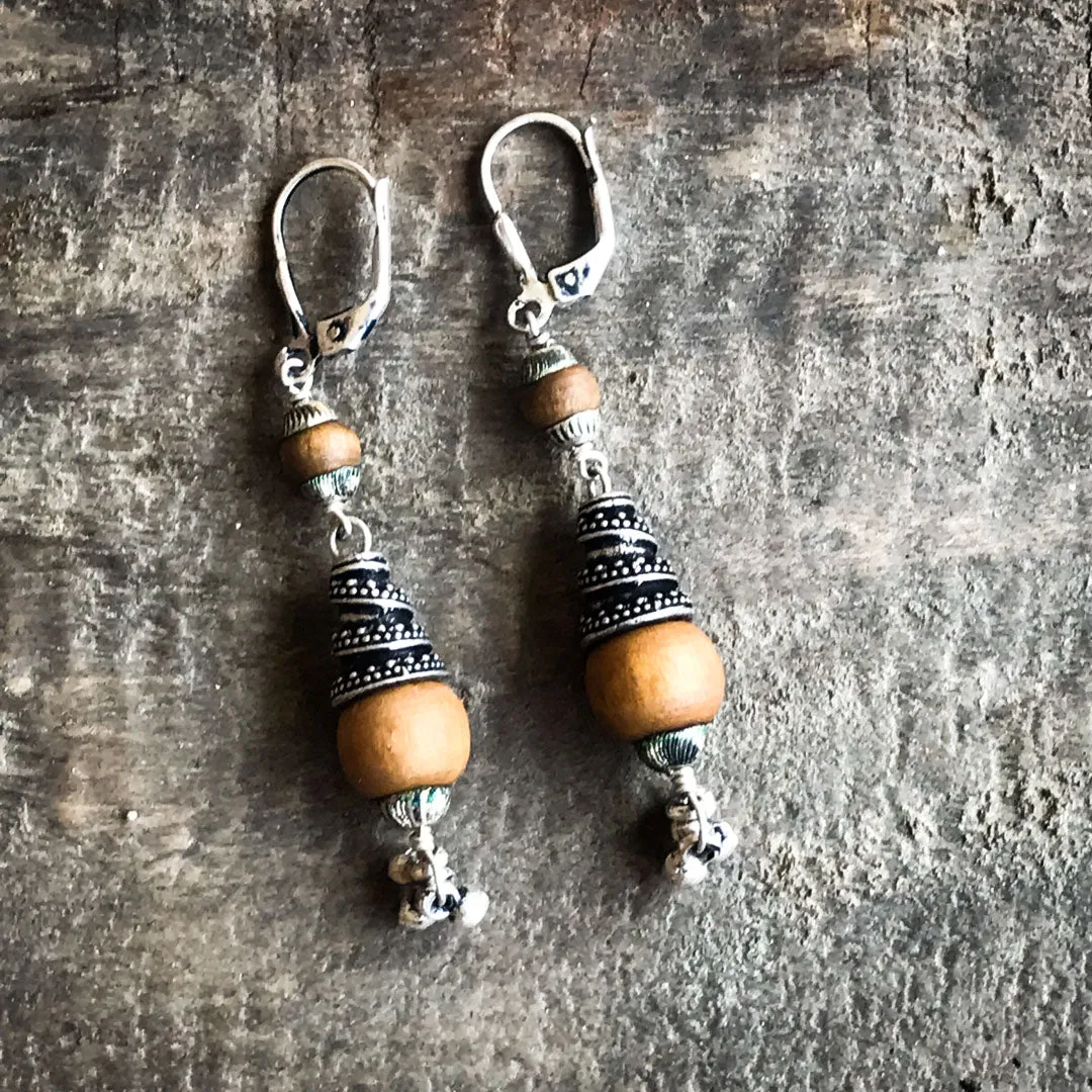 Sterling Silver Tulsi Dangle Earrings