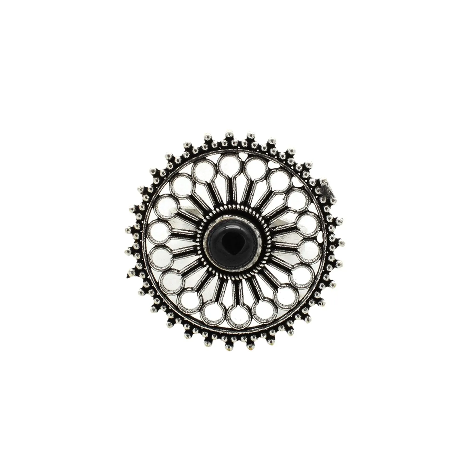Teejh Aarvi Metallic Silver Oxidized Jewelry Gift Set