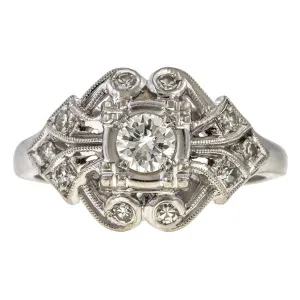 Vintage Diamond Ring, RBC 0.20ct.